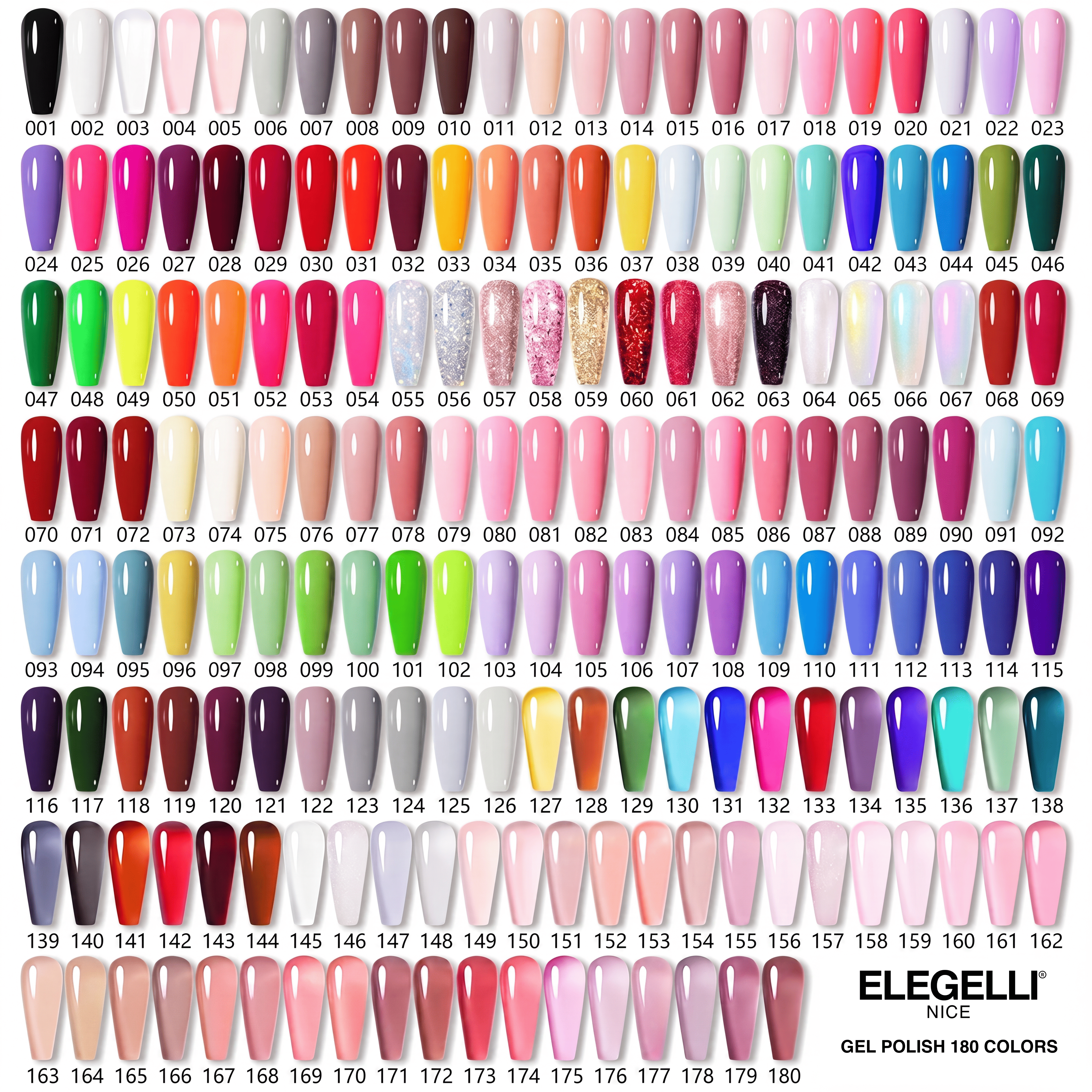 180 Gel Colors Complete Bundle Set