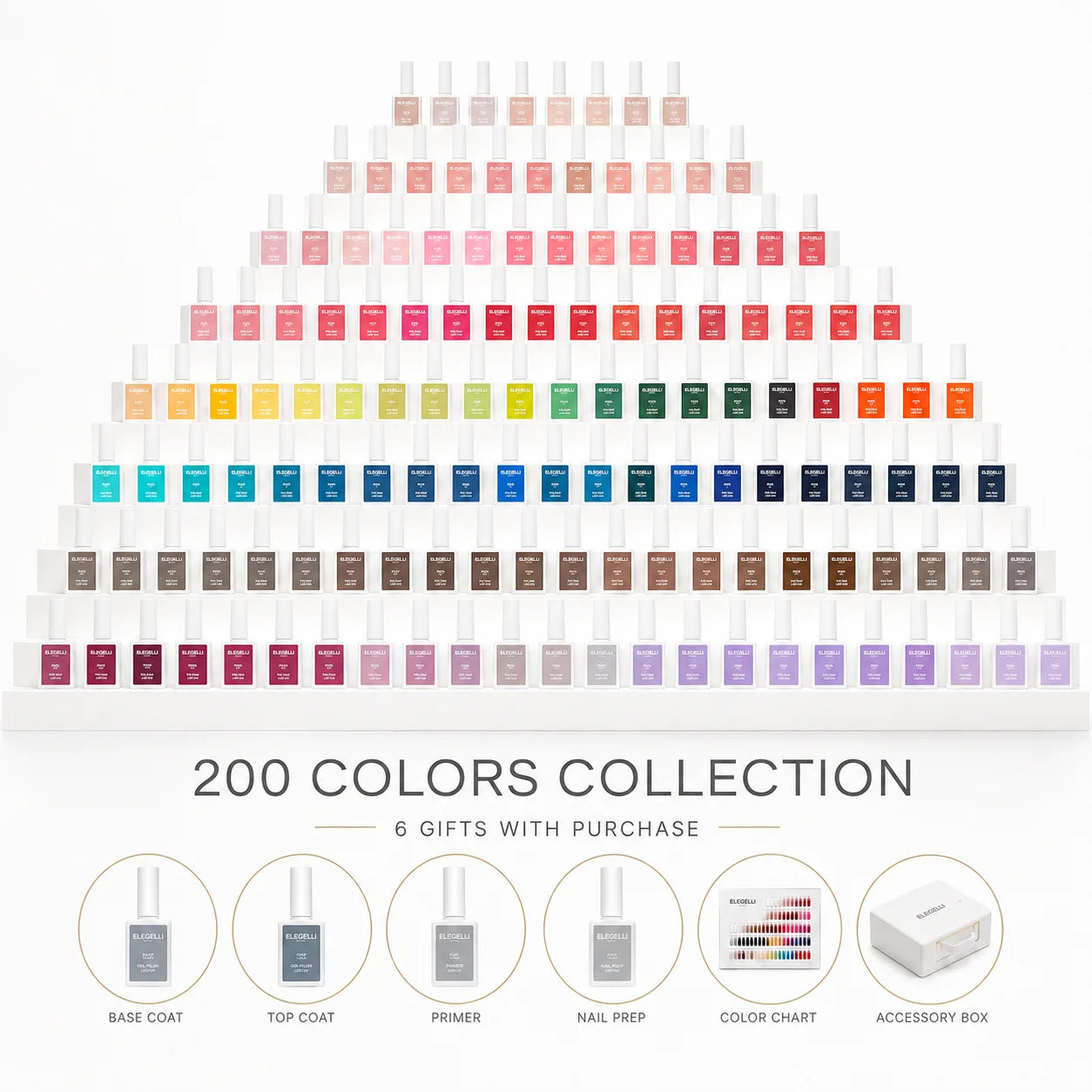 200 Gel Colors Complete Bundle Set